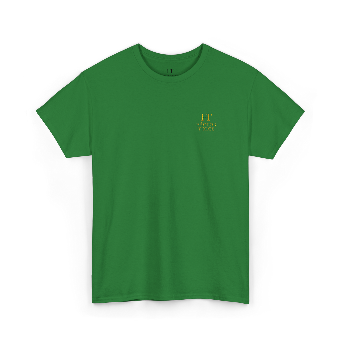 Green t-shirt with Hector Toroe logo